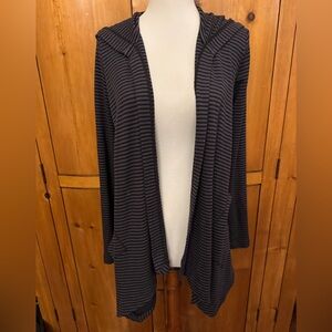 Splendid striped hooded waffle weave cardigan, size S, excellent condition